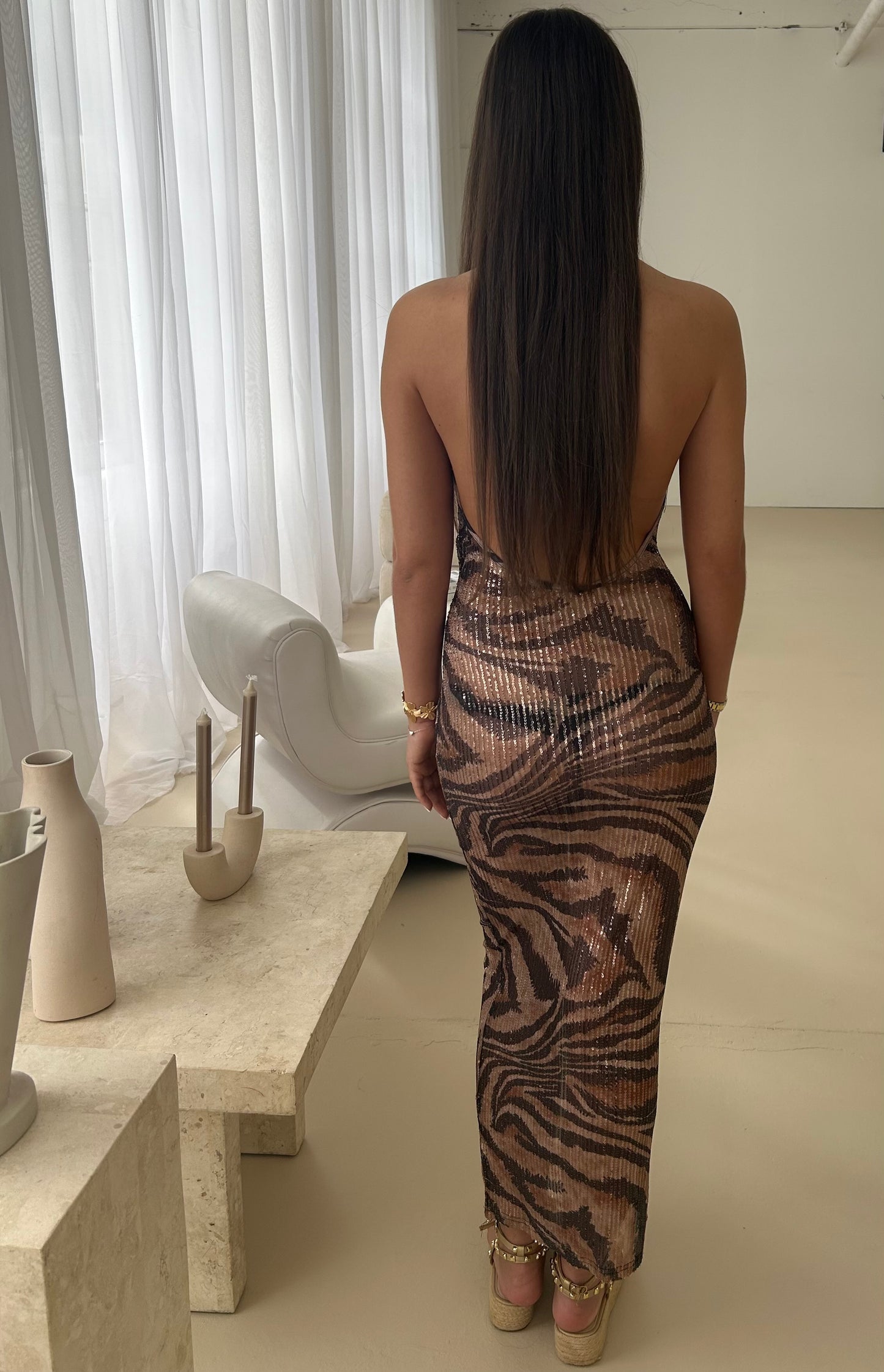 Kaliyah sequin maxi