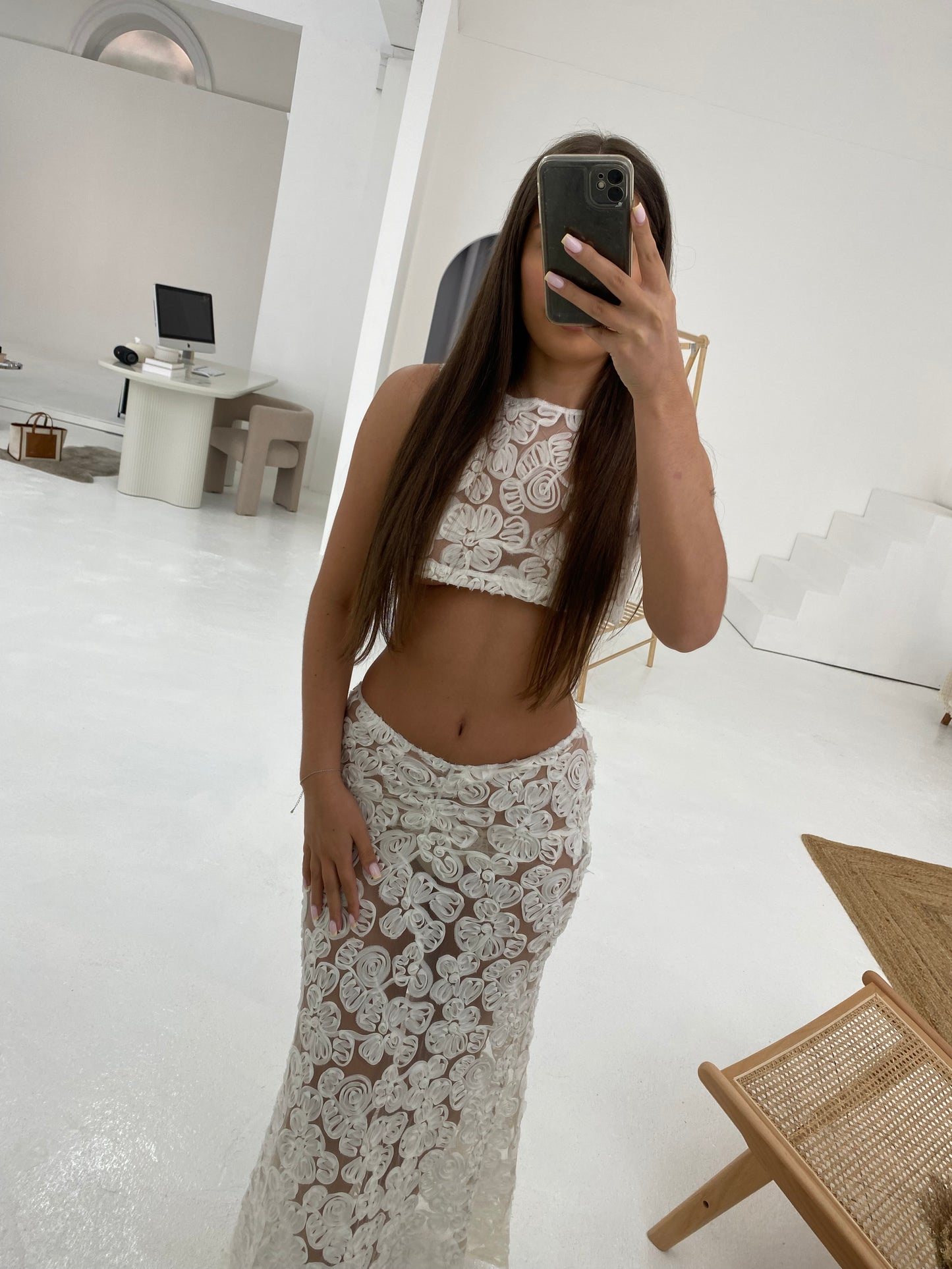 Sheer floral co ord